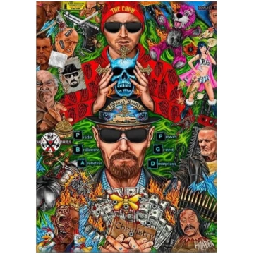 Puzzle 1000 gabali Breaking Bad filmas plakāts pie