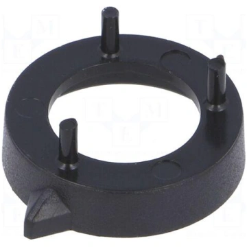 Nut cover with pointer | ABS | black | push-in | Ø