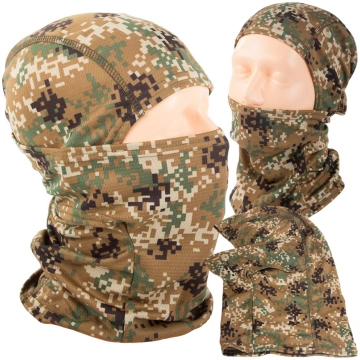 Termoaktīva elpojoša militārā balaklava, pikseļu k