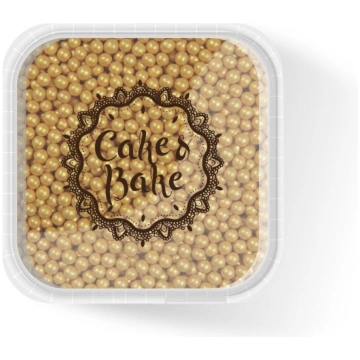 Dekori cukura pērlītes zelta 400g CAKE&BAKE