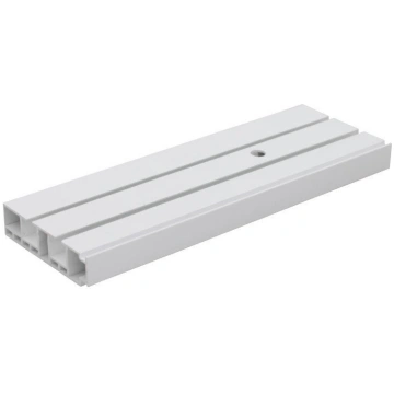 Griestu karnīzes dubultā PVC sliede, 250 cm, balta