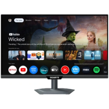 GIGABYTE M27QS 27” 2K QHD Smart Monitor- Google TV