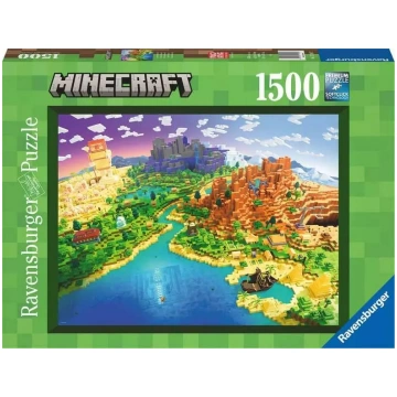 Ravensburger Puzle 1500 Minecraft pasaule R 17189