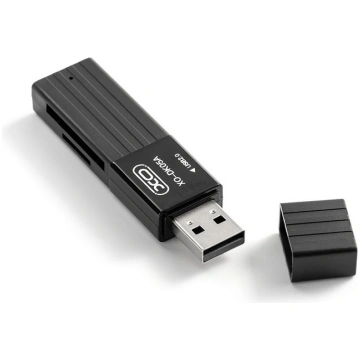 XO memory card reader DK05A 2in1 USB 2.0, black