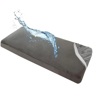 Waterproof Sofa Seat Cushion Cover, Stretch Velvet