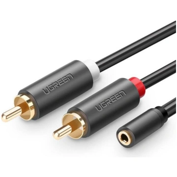 Ugreen AV102 2xRCA uz 3.5mm Spraudņi / 25cm (19699
