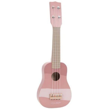 Little Dutch guitar Pink koka ģitāra rozā krāsā
