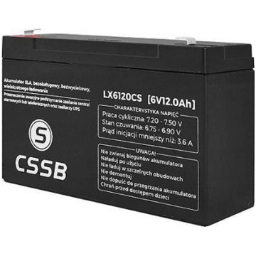CSSB Akumulator elowy 6V 12Ah (LX6120CS) LX6120CS