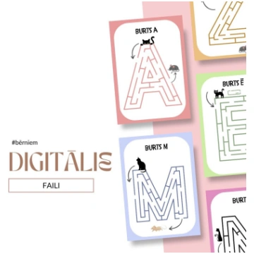 digitālais ALFABĒTS Labirints kaķis ar peli 33.lpp