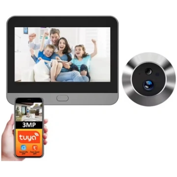 Riff RH-PD10 Tuya Smart digitālā durvju actiņa 3MP