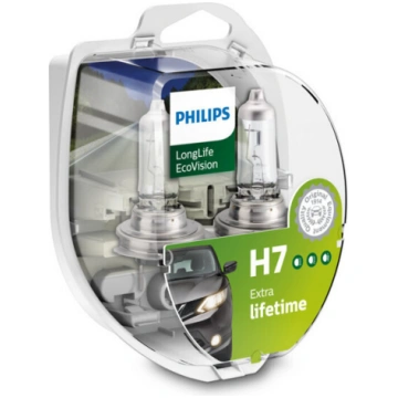 PHILIPS autospuldze H7 12V 55W Long life ECO, 2 ga