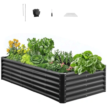 VEVOR Metāla Augstais Dārza Dobes Rāmis 180x90x40 