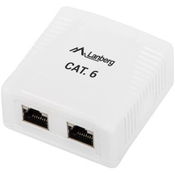 Surface mount box 2x RJ45 Cat.6 white