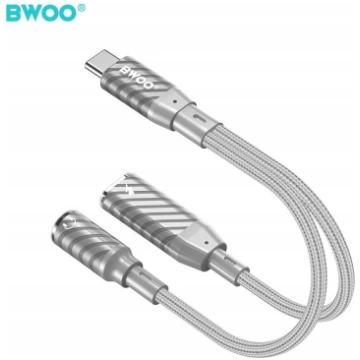 Usams BWOO BZ67 adapter Lightning/USB-C - jack 3.5