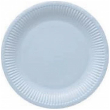 [E] MONOCOLOR LIGHT BLUE PAPĪRA ŠĶĪVJI 18CM, 8GAB.