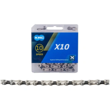 KMC X10 Chain - Black/Silver (10-Speed) KMC Chains