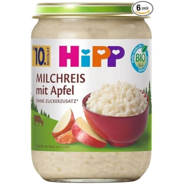 HiPP rīsu pudiņš ar āboliem, no 10. mēneša, (6x190