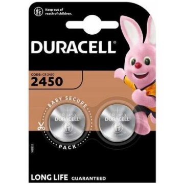 Duracell akumulators CR2450 3V 2gab