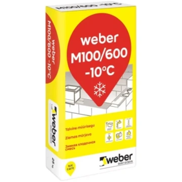 Weber M100/600W 25kg Mūrjava pelēka -10°C ziemas