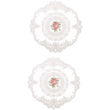 PRETYZOOM 4 Sheets Table Set Party Table Mat Lace 