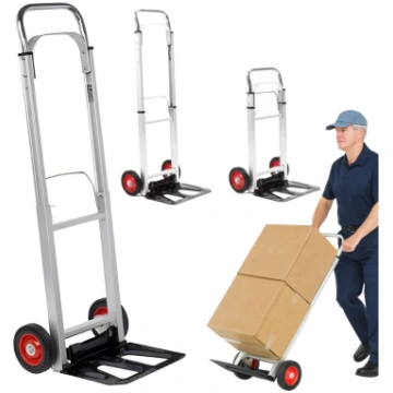 Foldable Aluminum Warehouse Transport Trolley 90kg