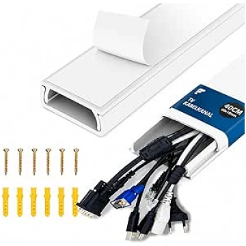 shinfly TV Cable Duct 0.4 m - PVC Cable Tray for W