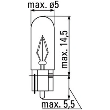 Spuldze OBN WEDGE 12V 1.2 W T5, JBM