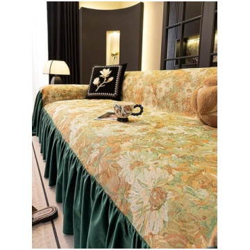 Generisch Printed Sofa Cover with Skirt, Sofa Blan