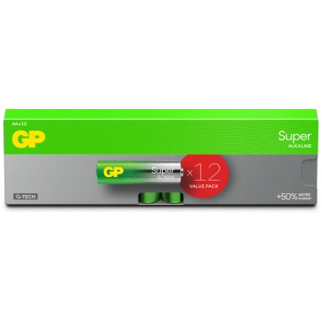 GP BATTERIES SUPER ALKALINE AA 1.5V 12PCE 15088879