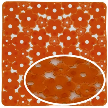 Tappeto antiscivolo doccia quadrato cm 52x52 aranc