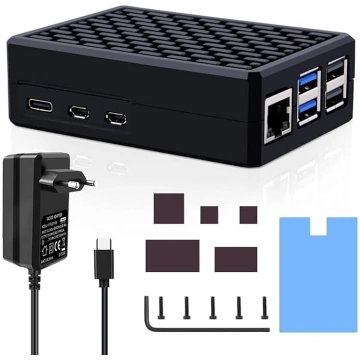 Geeekpi Raspberry Pi 5 alumīnija korpuss ar USB-C 