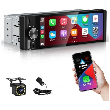 ESSGOO 6,36 Zoll Autoradio mit Wireless Carplay un