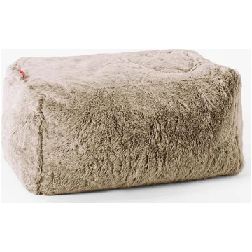 Lounge Pug Small Footstool Pouf, Golden Brown Fluf