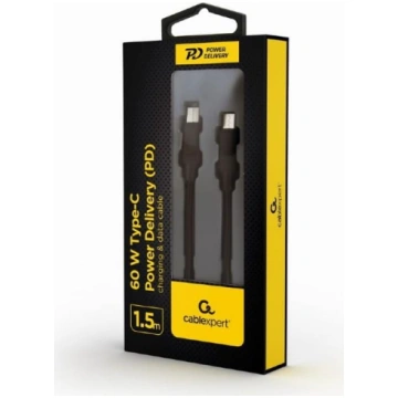 Gembird CABLE USB-C PD 1.5M/CC-USB2-CMCM60-1.5M GE