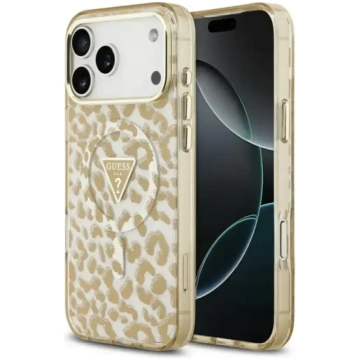 Guess Leopard Glitter MagSafe vāks iPhone 17 Pro M
