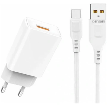 DC01 2.4A + Cable USB-C White 29374 (6973224870329