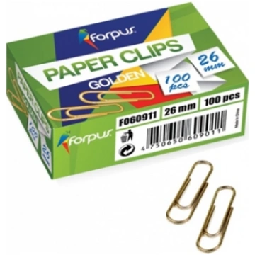 Clips Forpus, yellow metal, 26mm circular (100) 11