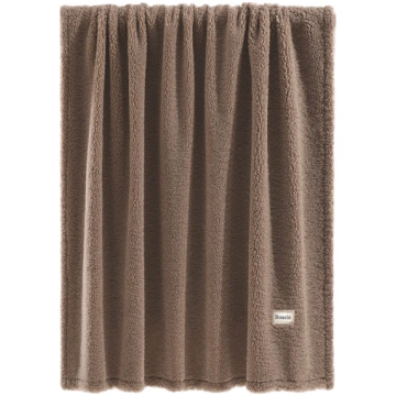 Lietots - Pledi Room99 Boukle, gaiši brūna, 125 cm