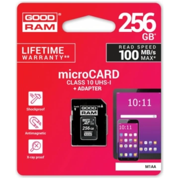 GOODRAM memory card Micro SDXC 256GB Class 10 UHS-
