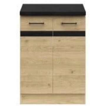 Virtuves skapītis Junona Line, brūns Black Red Whi