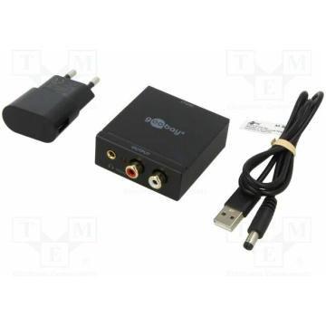 Digital-to-analog converter; 5VDC; black | GOOBAY-