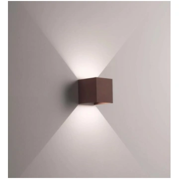 Lampada da parete moderna led cubo in colore corte