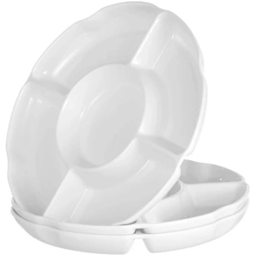 Servēšanas paplāte ar nodalījumiem, 33 cm, balta p