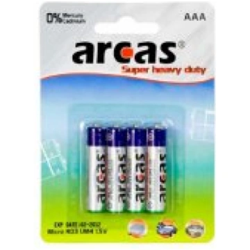 Arcas Super Heavy Duty AAA (LR03), 4- pack Baterij