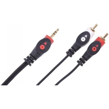 Kabel Libox Jack 3.5mm - RCA (Cinch) x2 5m czarny