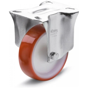 150mm polyurethane fixed wheel with mounting plate