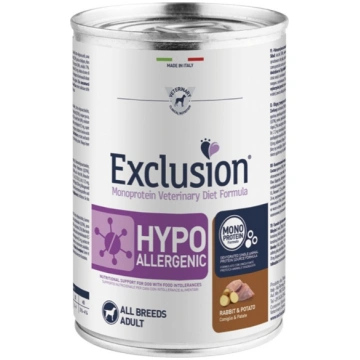 Exclusion Hypoallergenic konservi suņiem ar trusi 