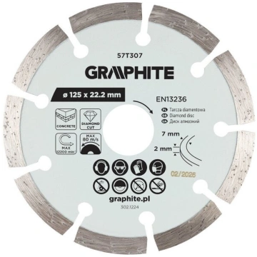 Grafīta segmentēts dimanta disks betona griešanai 