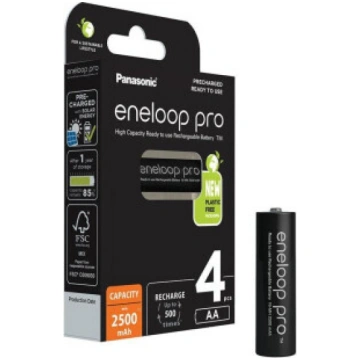 Panasonic Eneloop Pro AA 2500mAh rechargeable - 4 