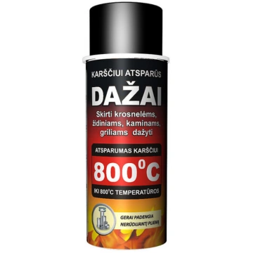 Karstumizturīga krāsa, 400 ml (melna) Hansa